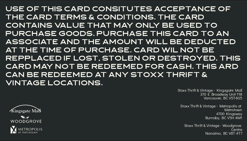 Stoxx Vintage Email Gift Card