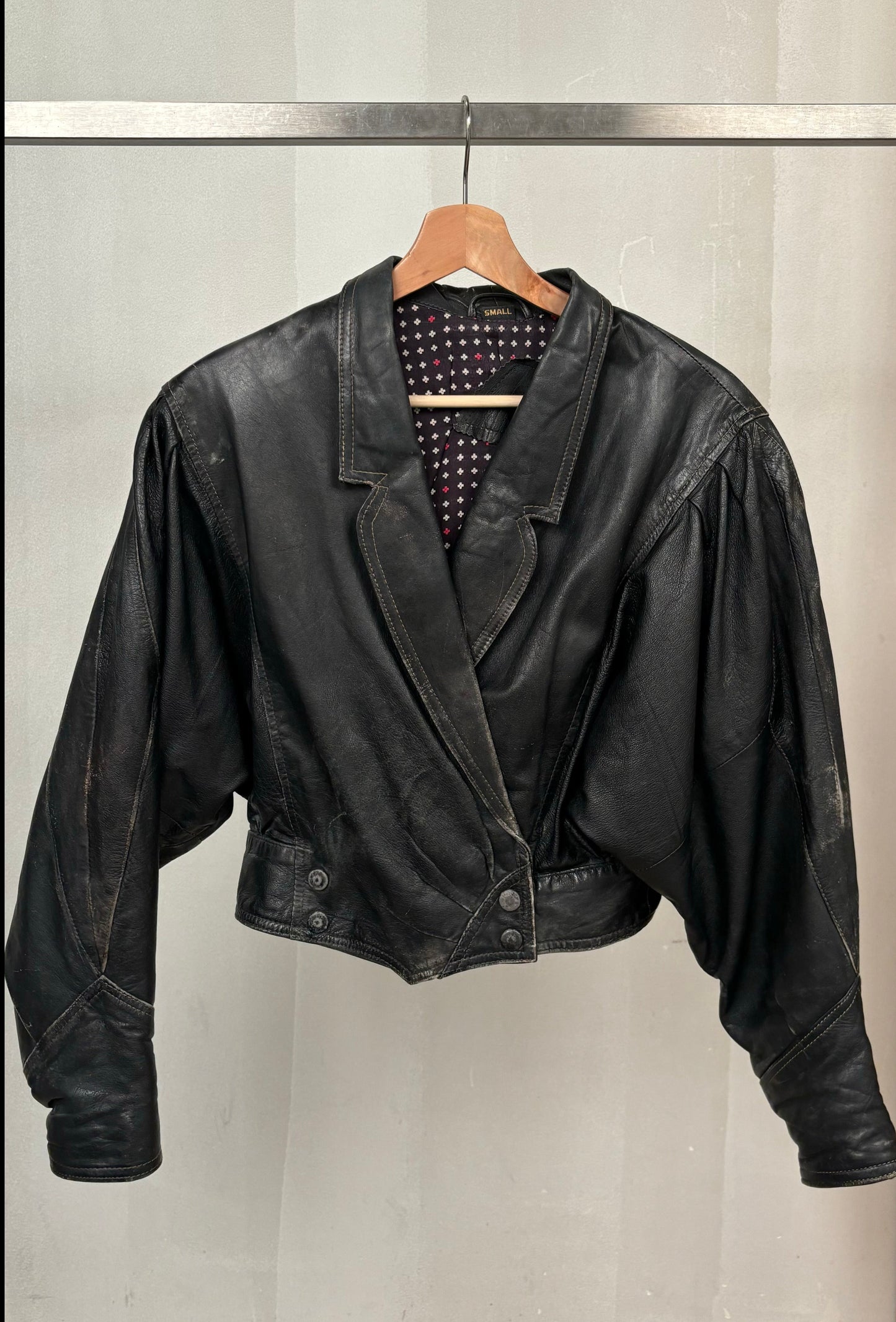 Cropped Leather Jacket