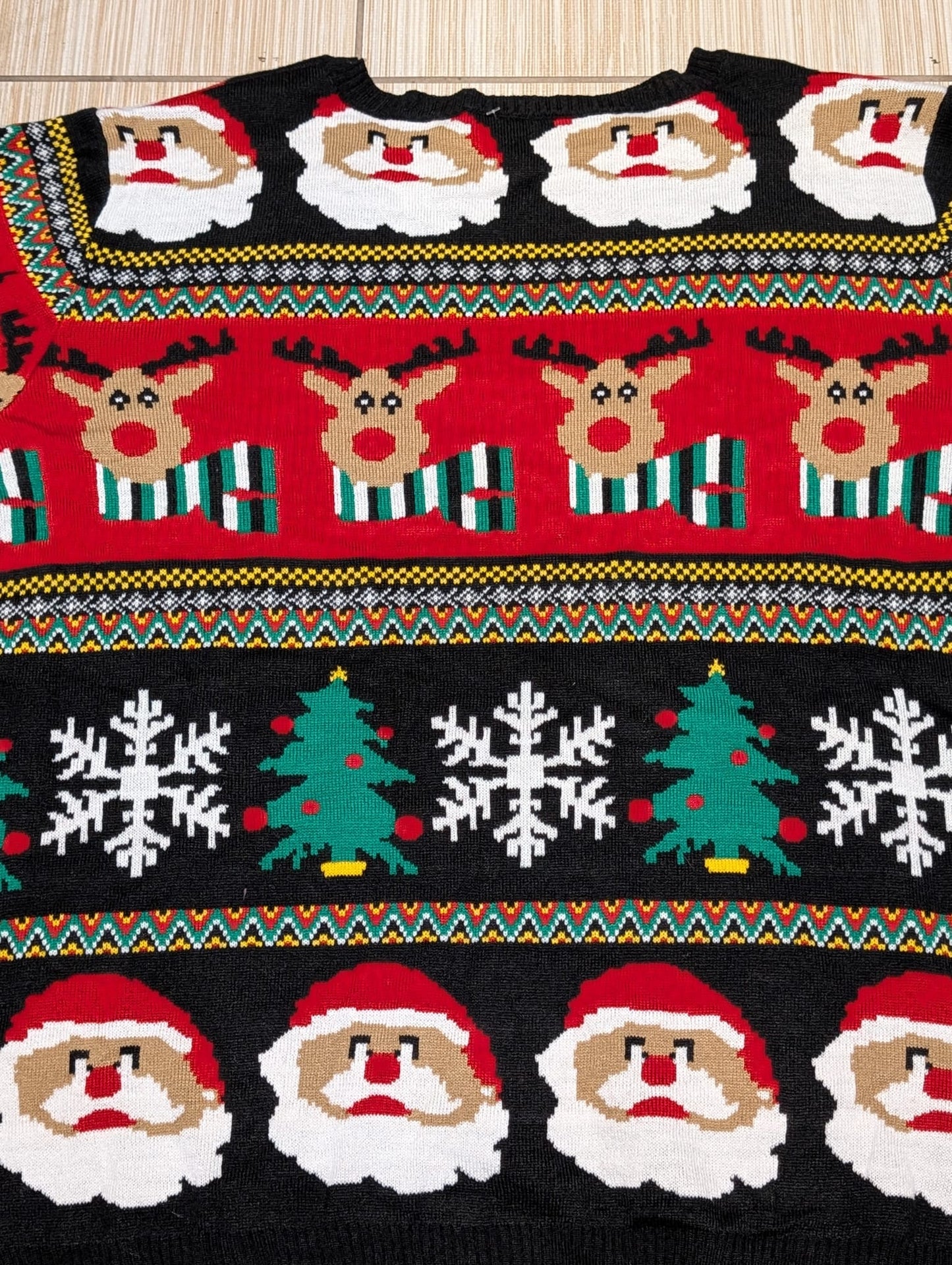 Reindeer Tree & Santa Christmas Sweater