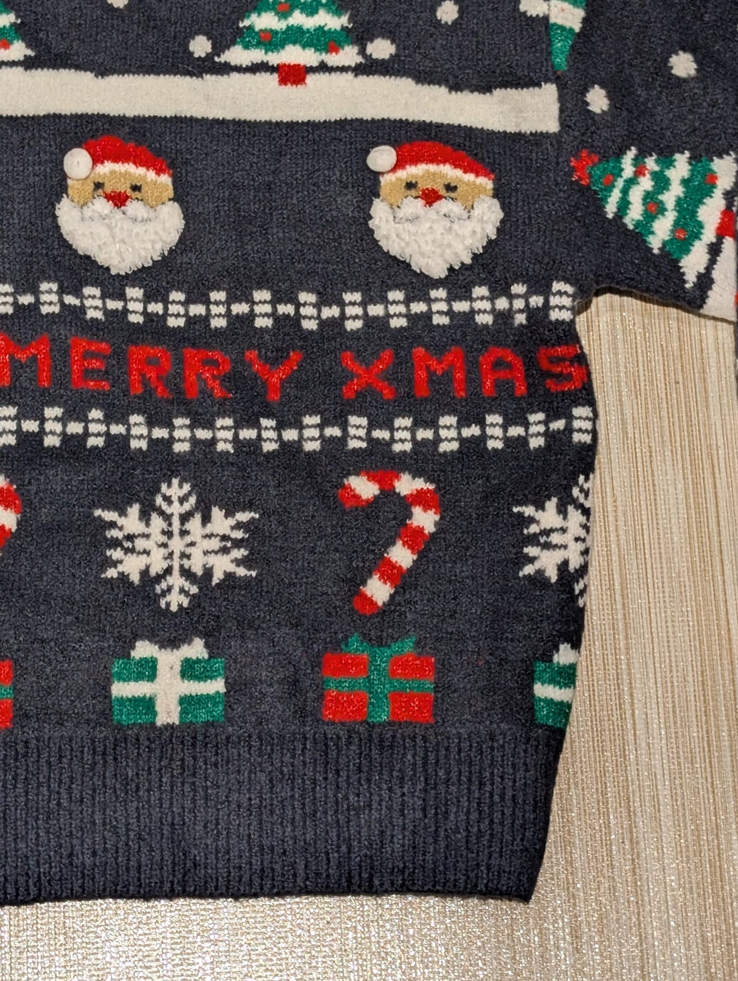 Santa Tree & Cane Christmas Sweater