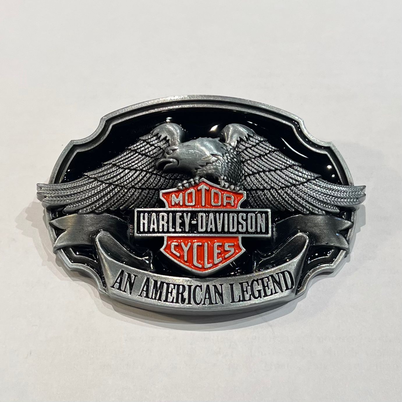 Red Harley Davidson Belt Buckle