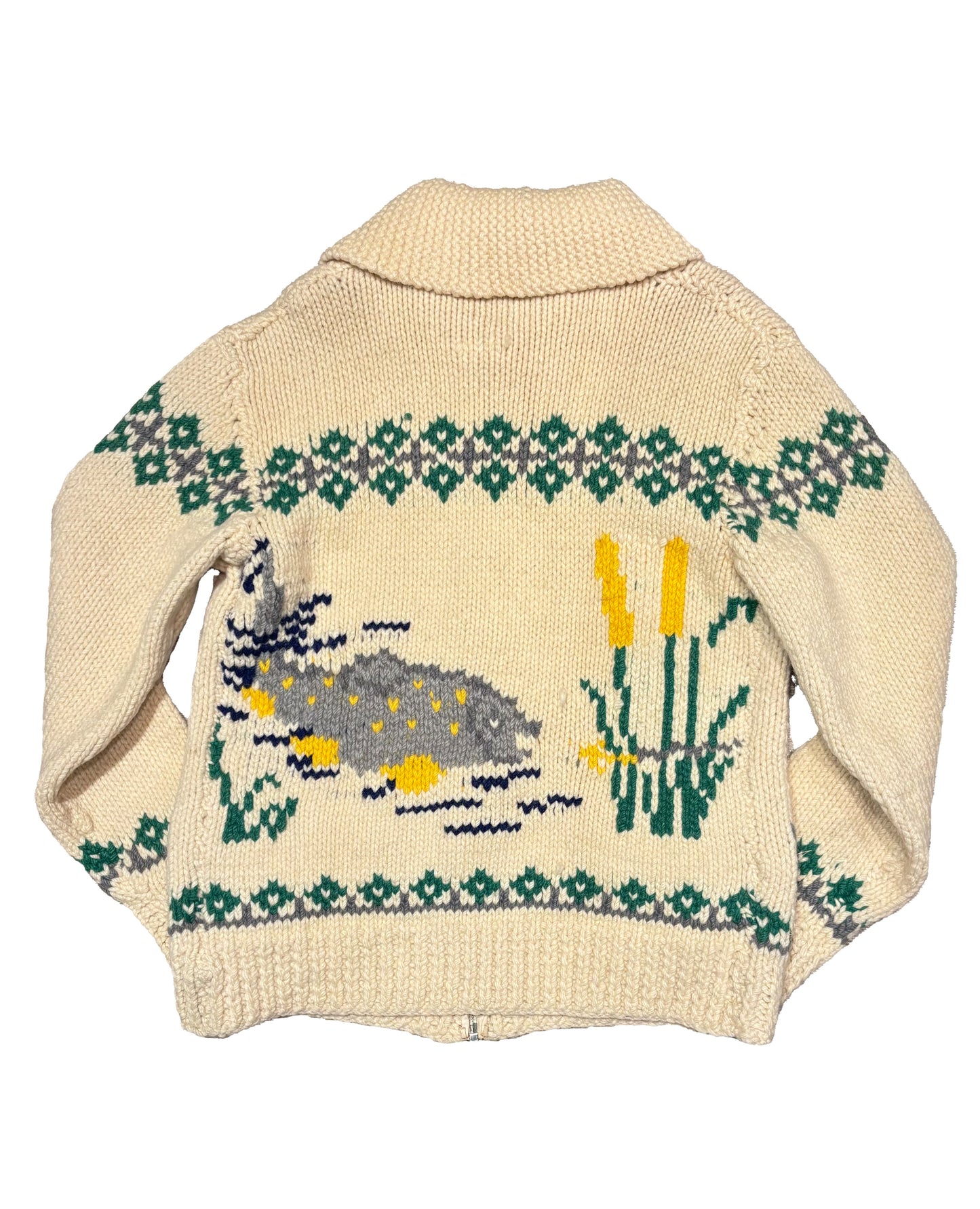Fish Graphic Cowichan Sweater