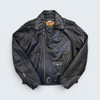Harley Davidson - Black Leather Jackets with Eagle Imprint Back