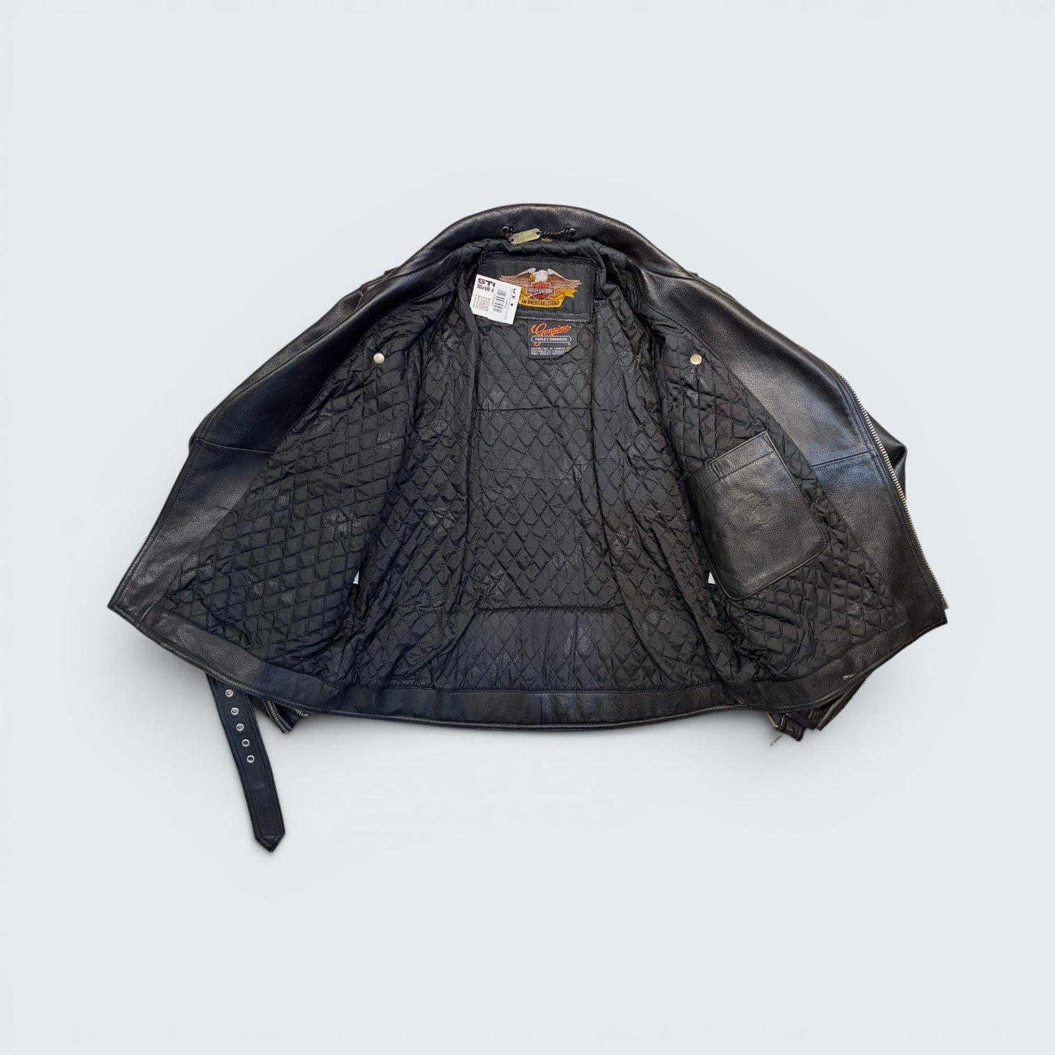 Harley Davidson - Black Leather Jackets with Eagle Imprint Back