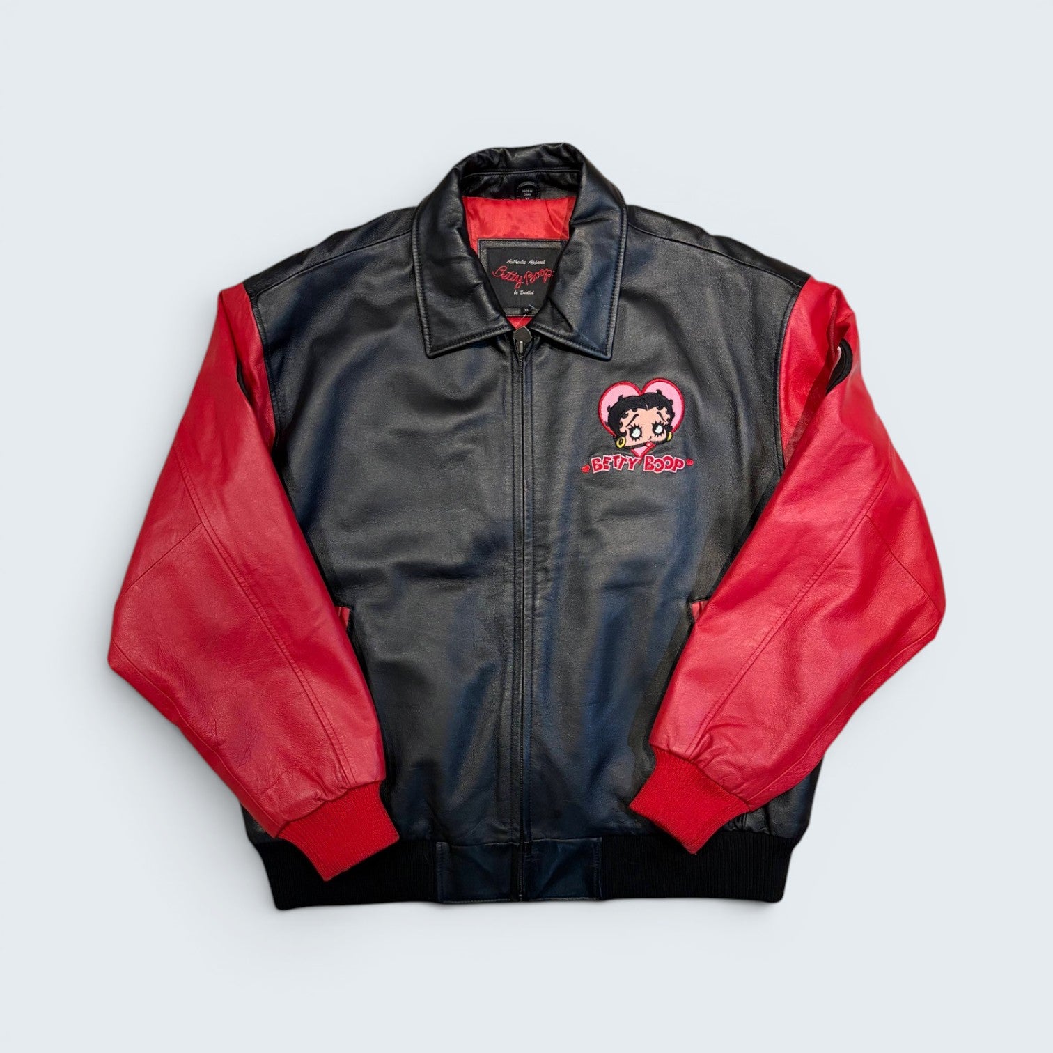 Betty Boop - Black and Red Varsity Jacket - XL