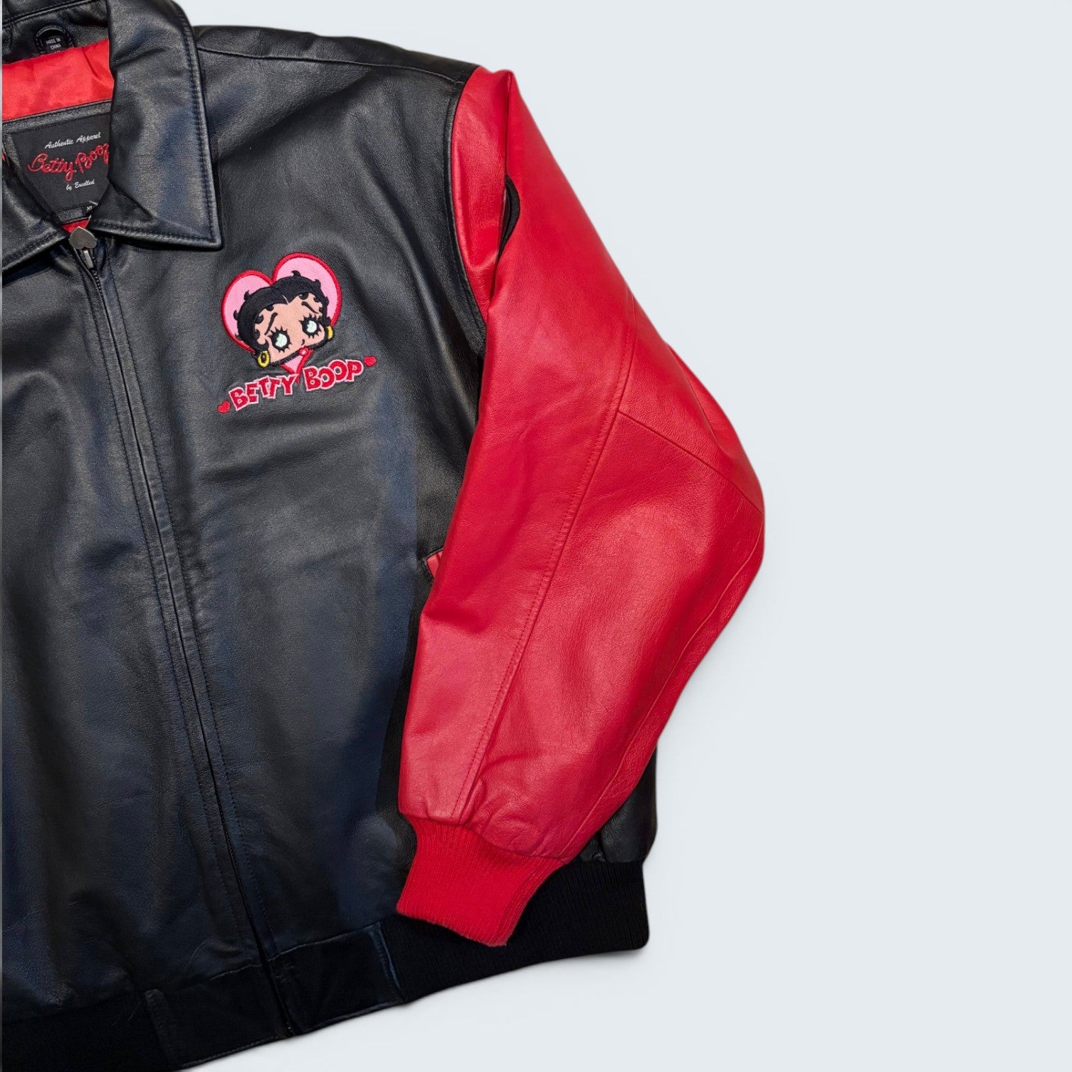 Betty Boop - Black and Red Varsity Jacket - XL