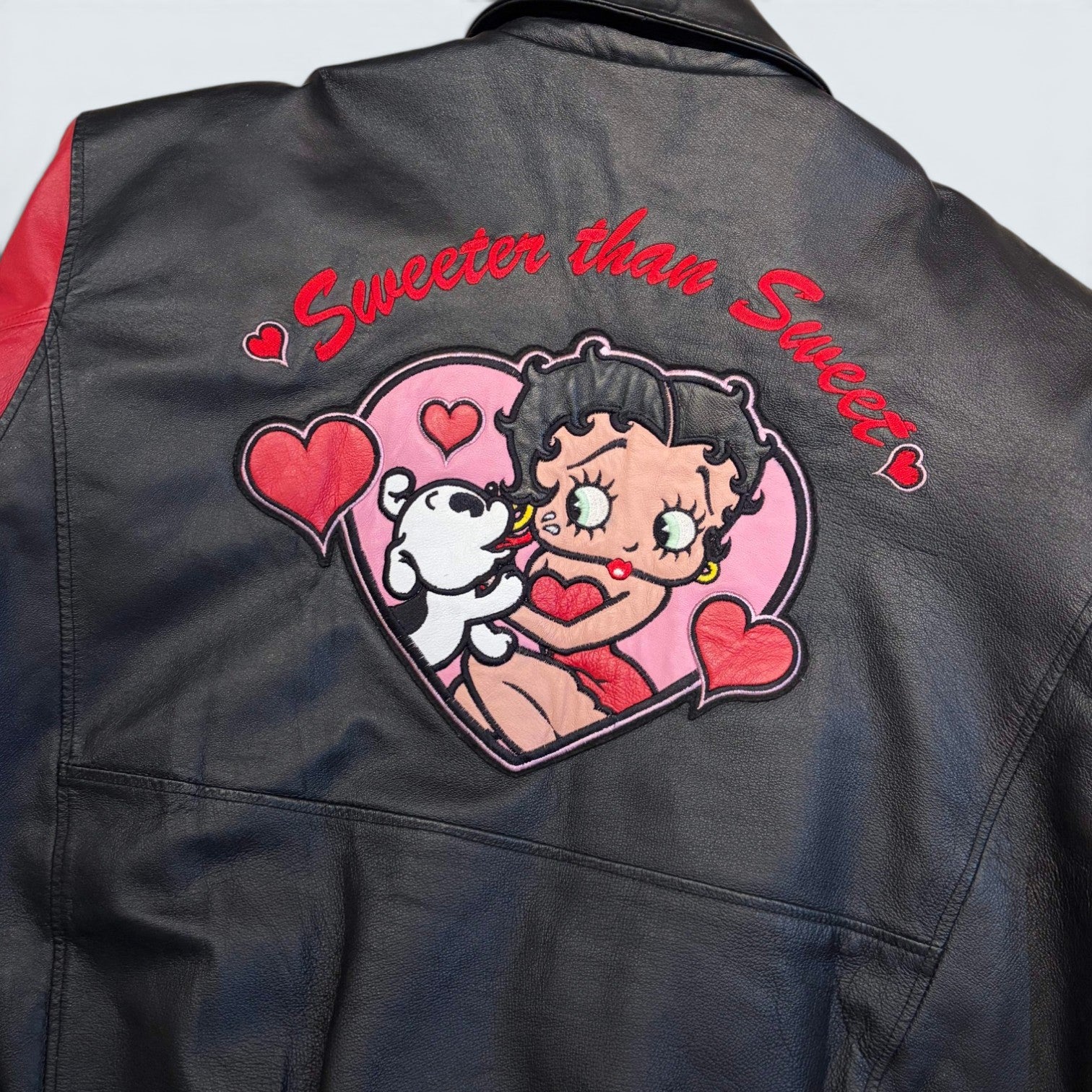 Betty Boop - Black and Red Varsity Jacket - XL