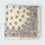 Paisley & Bandana Print Silk Like scarf