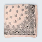 Paisley & Bandana Print Silk Like scarf
