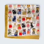 Cat Print Silk Like Scarf