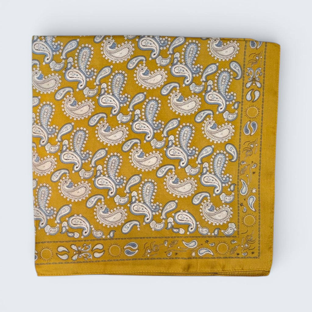 Paisley Print Silk Like Scarf