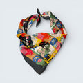 Cat Print Silk Like Scarf