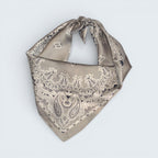 Paisley & Bandana Print Silk Like scarf