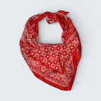 Bandana Print Silk Like Scarf