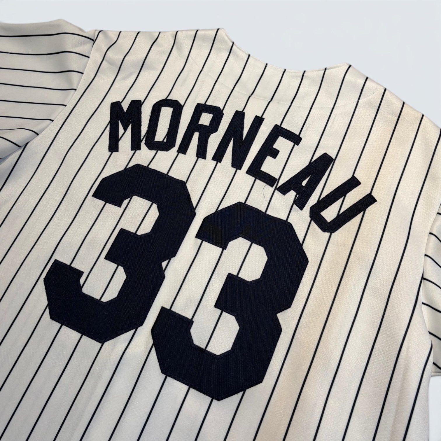 Majestic - Minnesota Twins Morneau #33 Pinstripe Baseball Jersey - Size Unknown