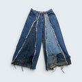 Stoxx - Custom Reconstructed Wide-Leg Denim Jeans - Size 16