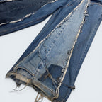 Stoxx - Custom Reconstructed Wide-Leg Denim Jeans - Size 16