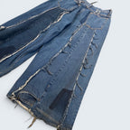 Stoxx - Custom Reconstructed Wide-Leg Denim Jeans - Size 16