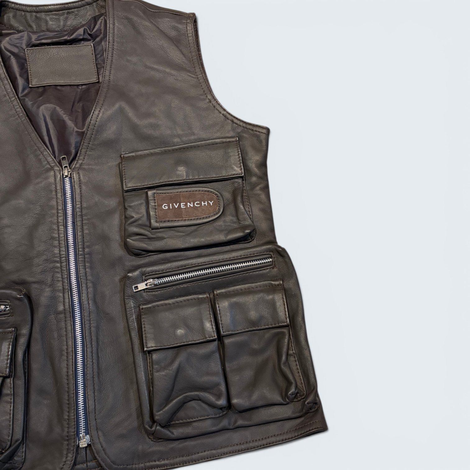 Givenchy Leather Cargo Vest