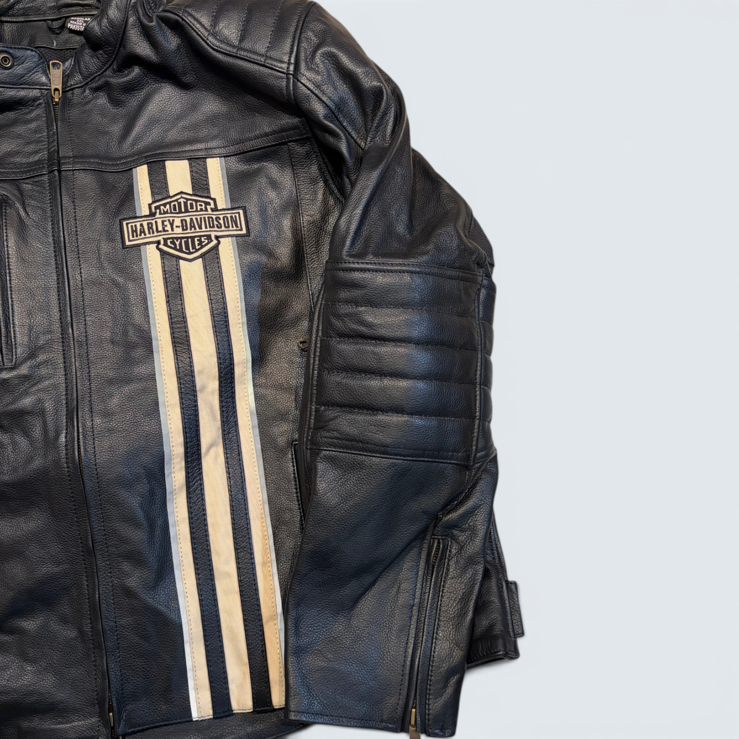 Harley-Davidson Leather Moto Jacket — Size 3XL