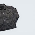 Leather Naturally Trucker-Style Leather Jacket — Size L