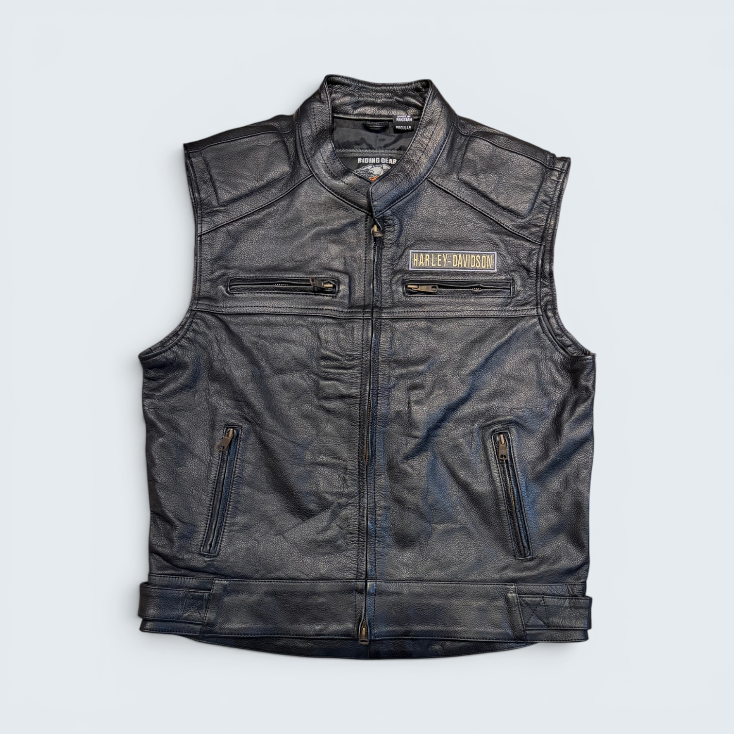 Harley-Davidson Riding Gear Leather Vest — Size L