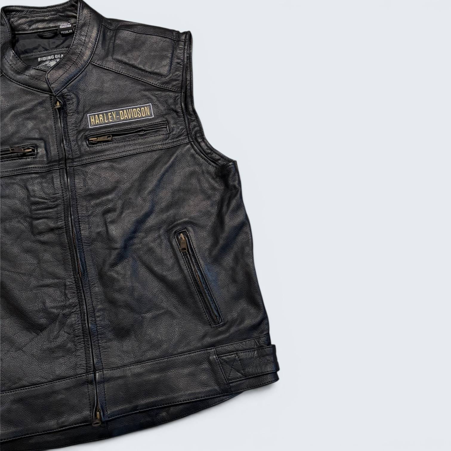 Harley-Davidson Riding Gear Leather Vest — Size L