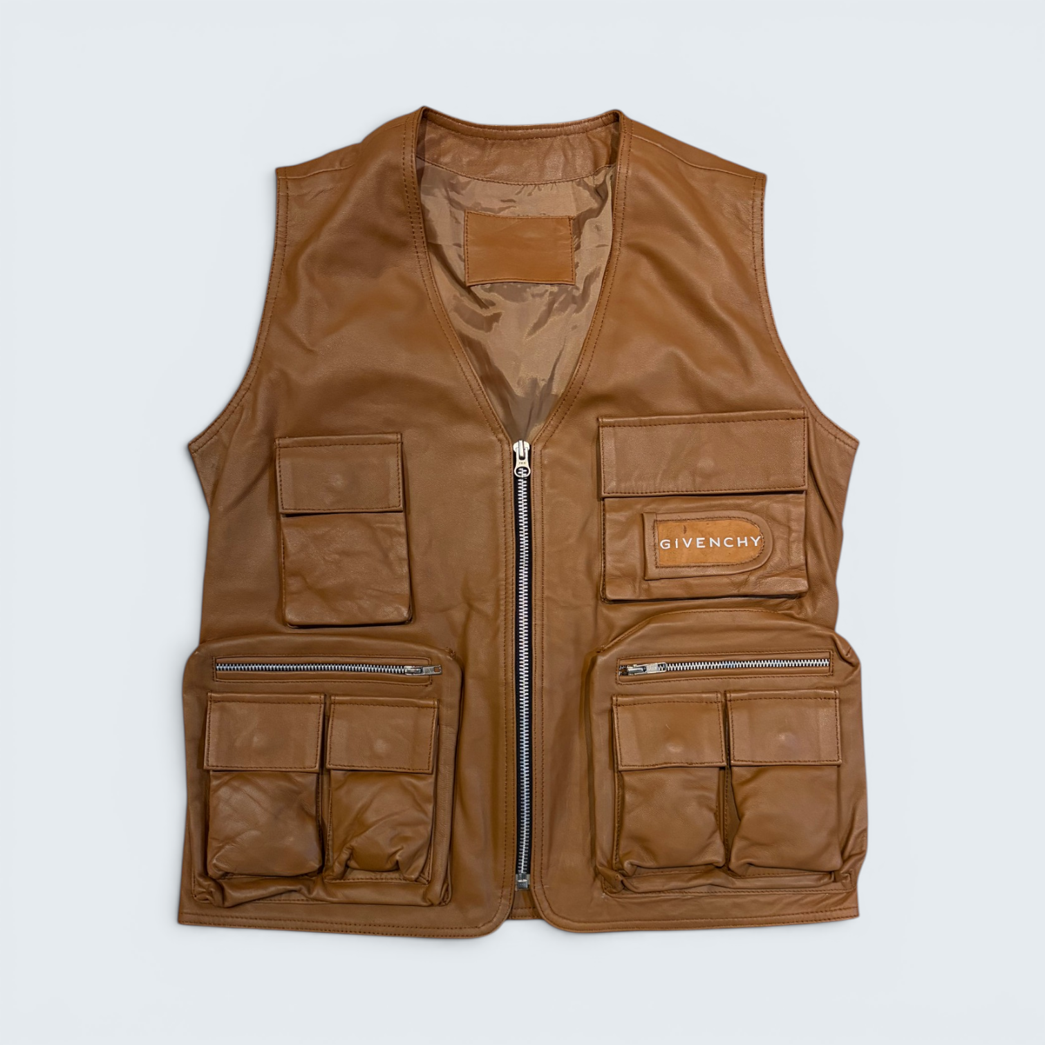 Givenchy Leather Cargo Vest