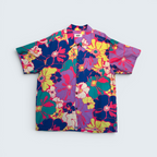 IPOP Boutique multicolour floral short-sleeve shirt — Size OS