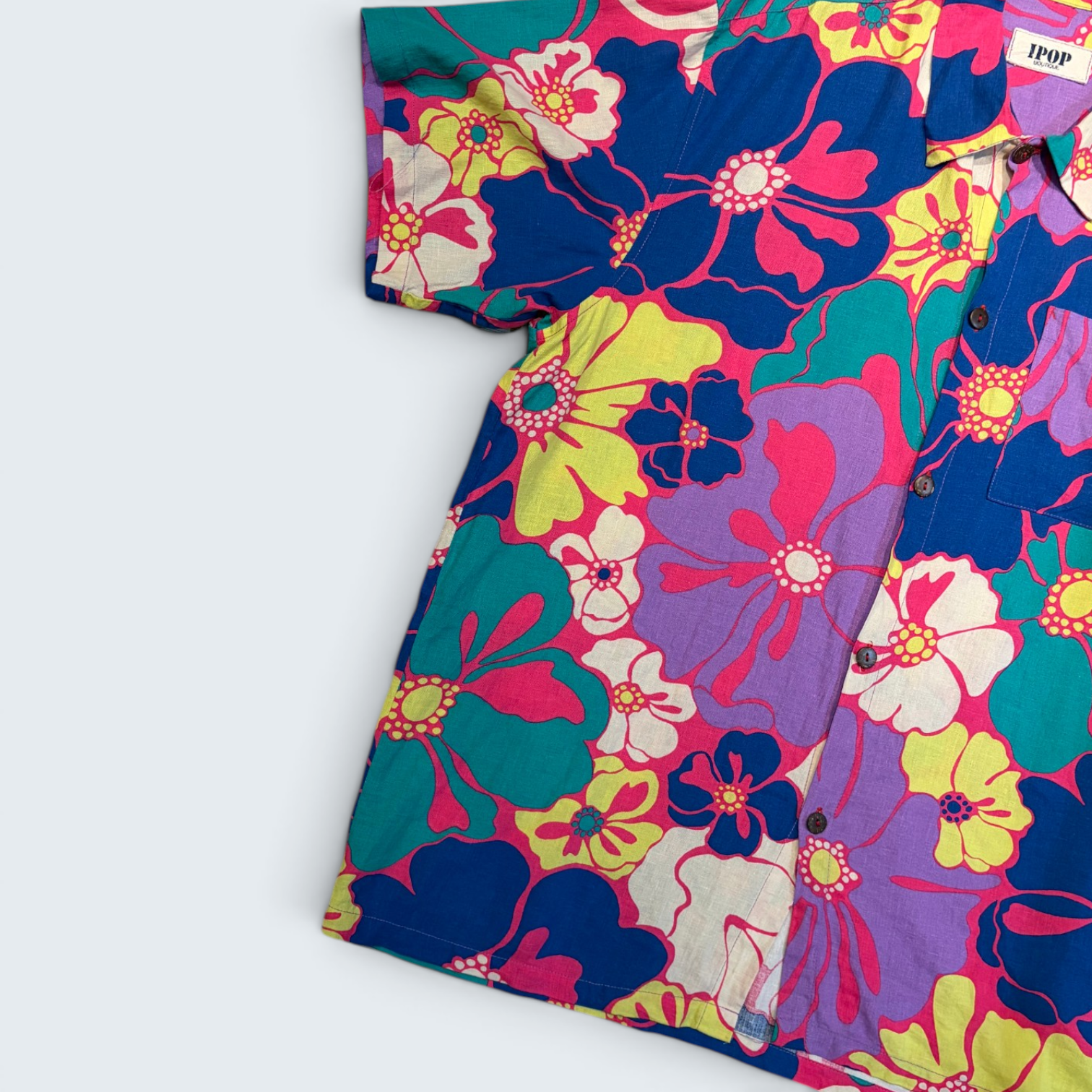 IPOP Boutique multicolour floral short-sleeve shirt — Size OS