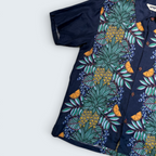 IPOP Boutique navy pineapple panel short-sleeve shirt — Size OS