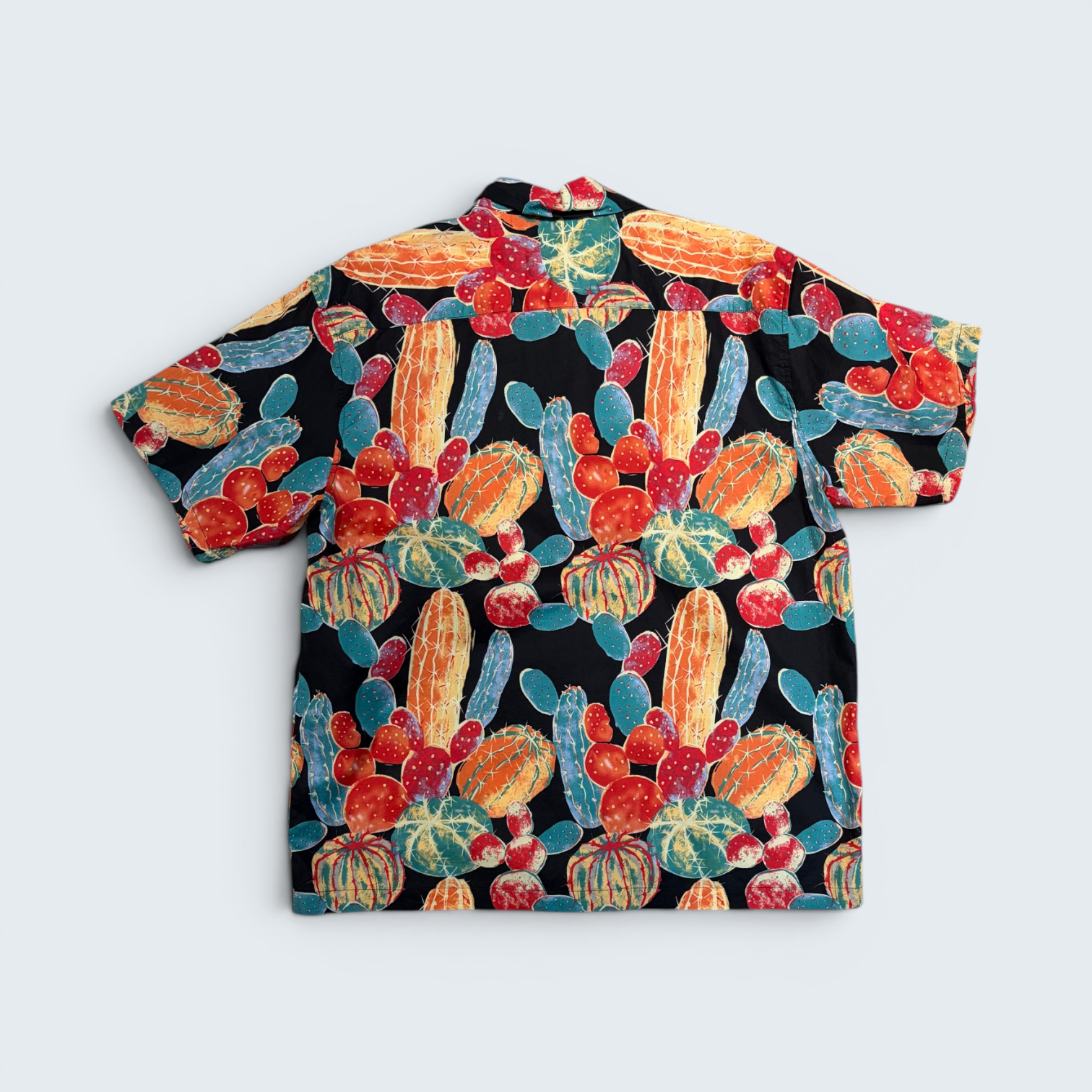 IPOP Boutique black cactus print short-sleeve shirt — Size OS