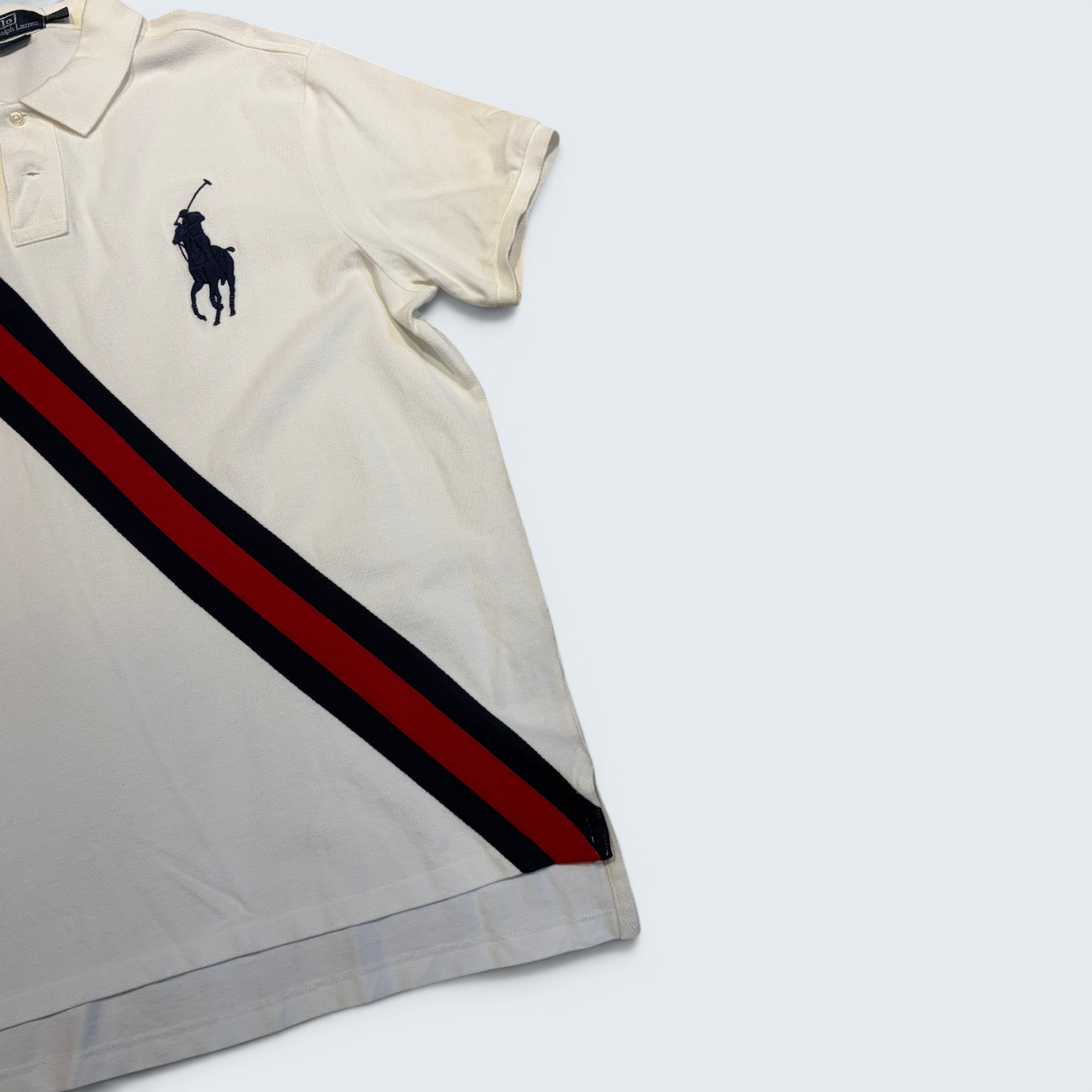Polo Ralph Lauren Big Pony Diagonal Stripe Polo Shirt — Size XXL