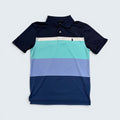 Polo Ralph Lauren navy colourblock short-sleeve polo — Size L (14/16)