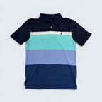 Polo Ralph Lauren navy colourblock short-sleeve polo — Size L (14/16)