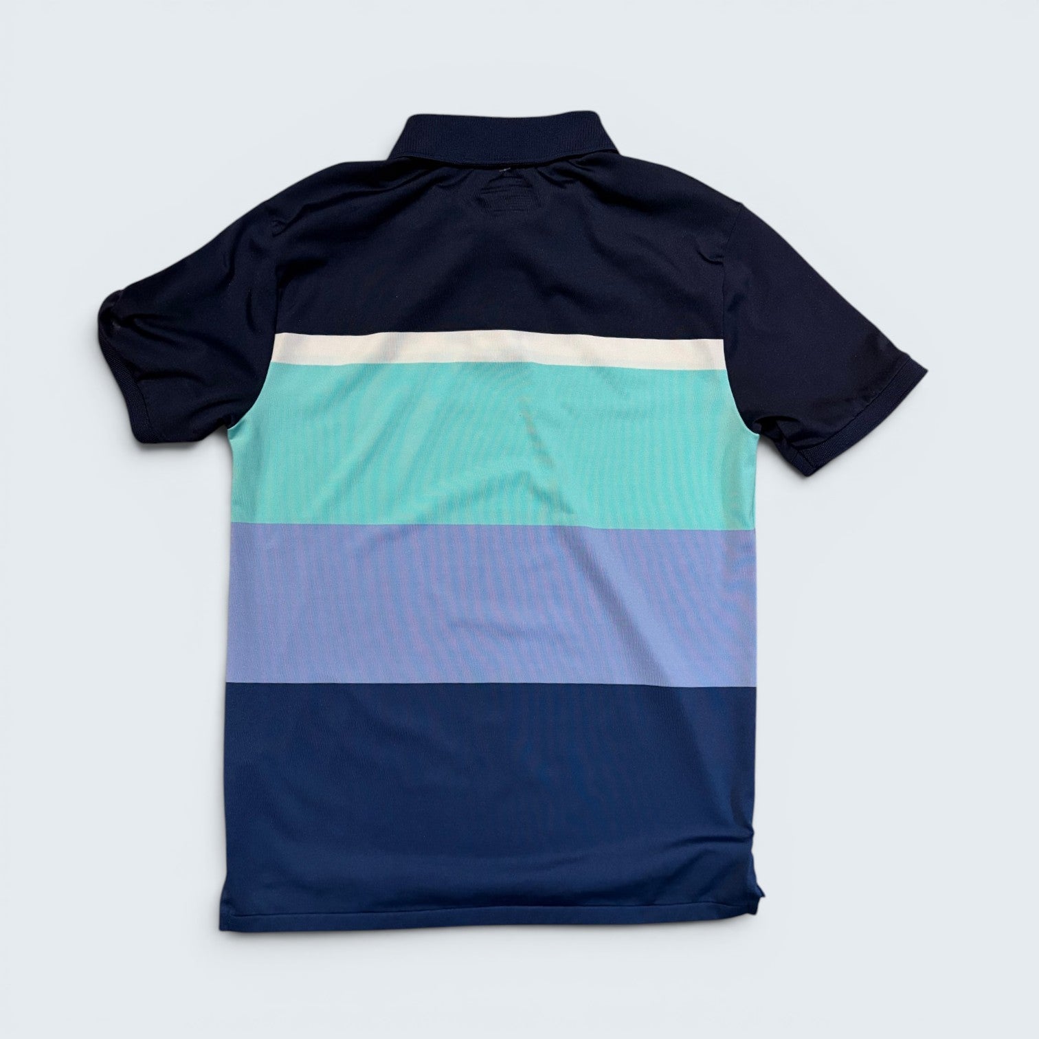 Polo Ralph Lauren navy colourblock short-sleeve polo — Size L (14/16)