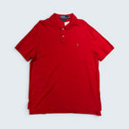 Polo by Ralph Lauren red fine knit short-sleeve polo — Size XL