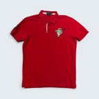 Polo Ralph Lauren red Wales Rugby Bear custom fit short-sleeve polo — Size L