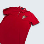 Polo Ralph Lauren red Wales Rugby Bear custom fit short-sleeve polo — Size L