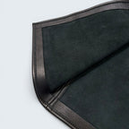 Untitled black leather and suede panel vest — Size M