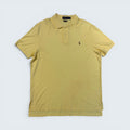 Polo Ralph Lauren pale yellow fine knit short-sleeve polo — Size XL