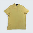 Polo Ralph Lauren pale yellow fine knit short-sleeve polo — Size XL