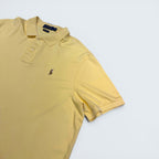 Polo Ralph Lauren pale yellow fine knit short-sleeve polo — Size XL