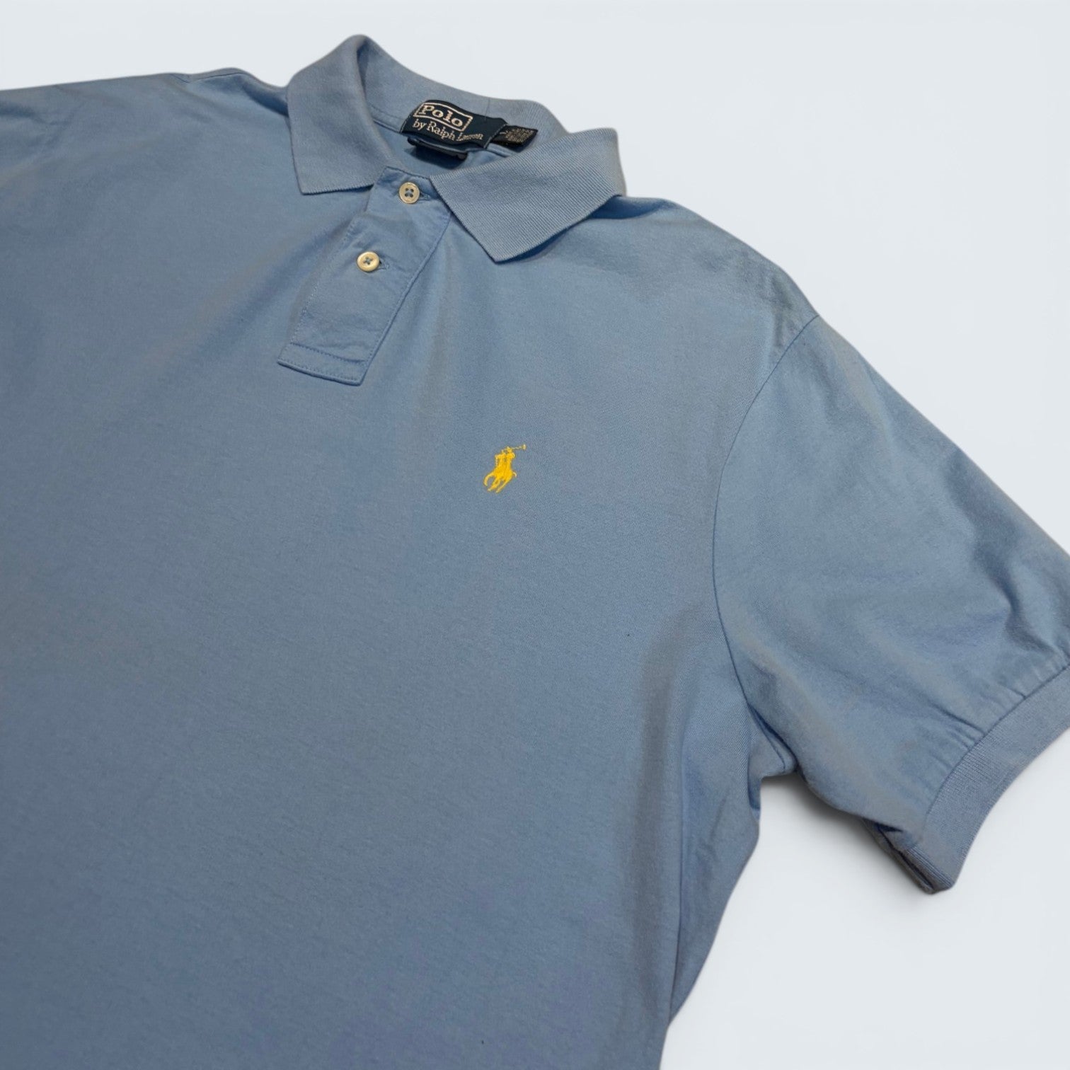 Polo by Ralph Lauren slate blue custom fit short-sleeve polo — Size L