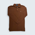 Polo by Ralph Lauren brown long-sleeve polo — Size L (16/18)