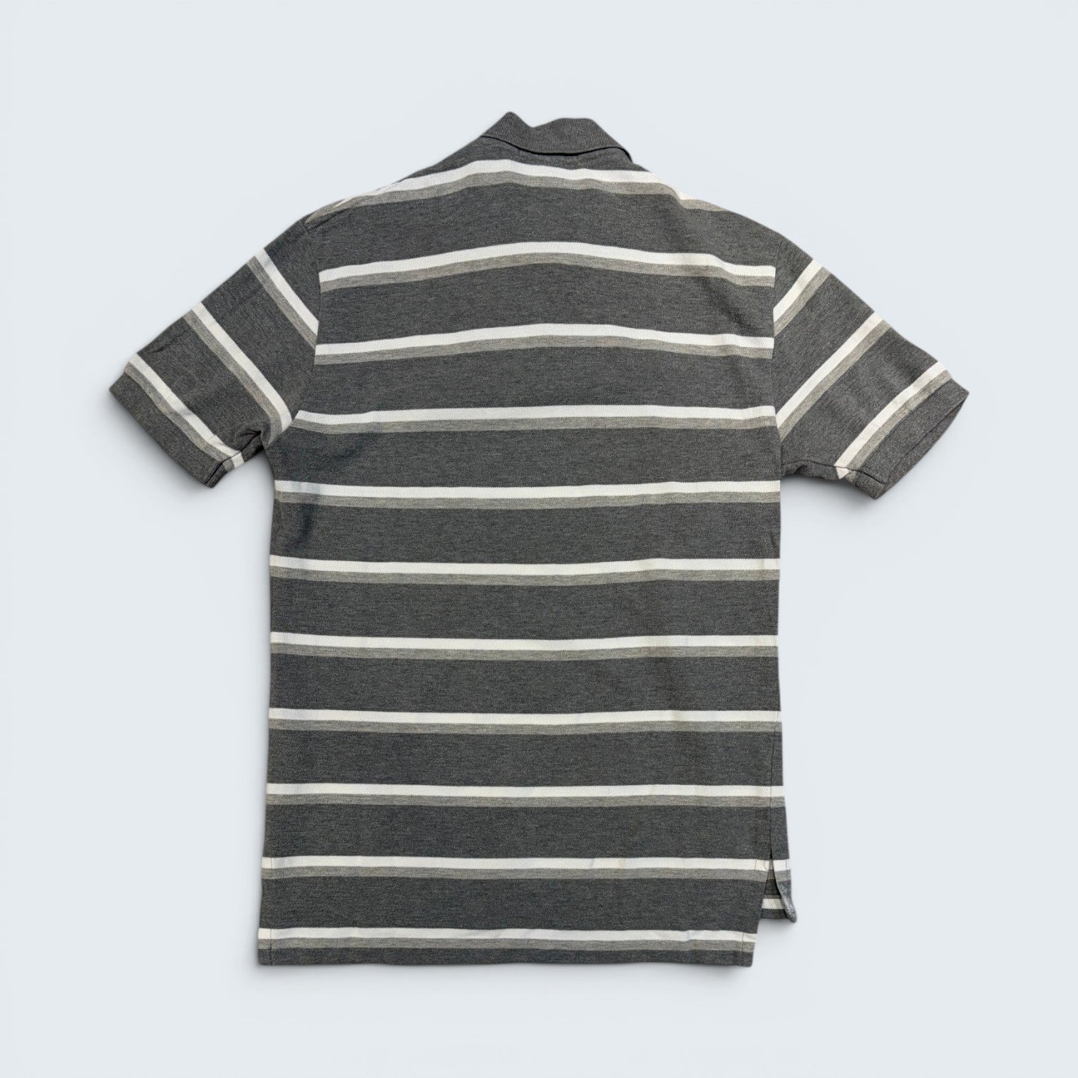 Polo by Ralph Lauren grey striped short-sleeve polo — Size S