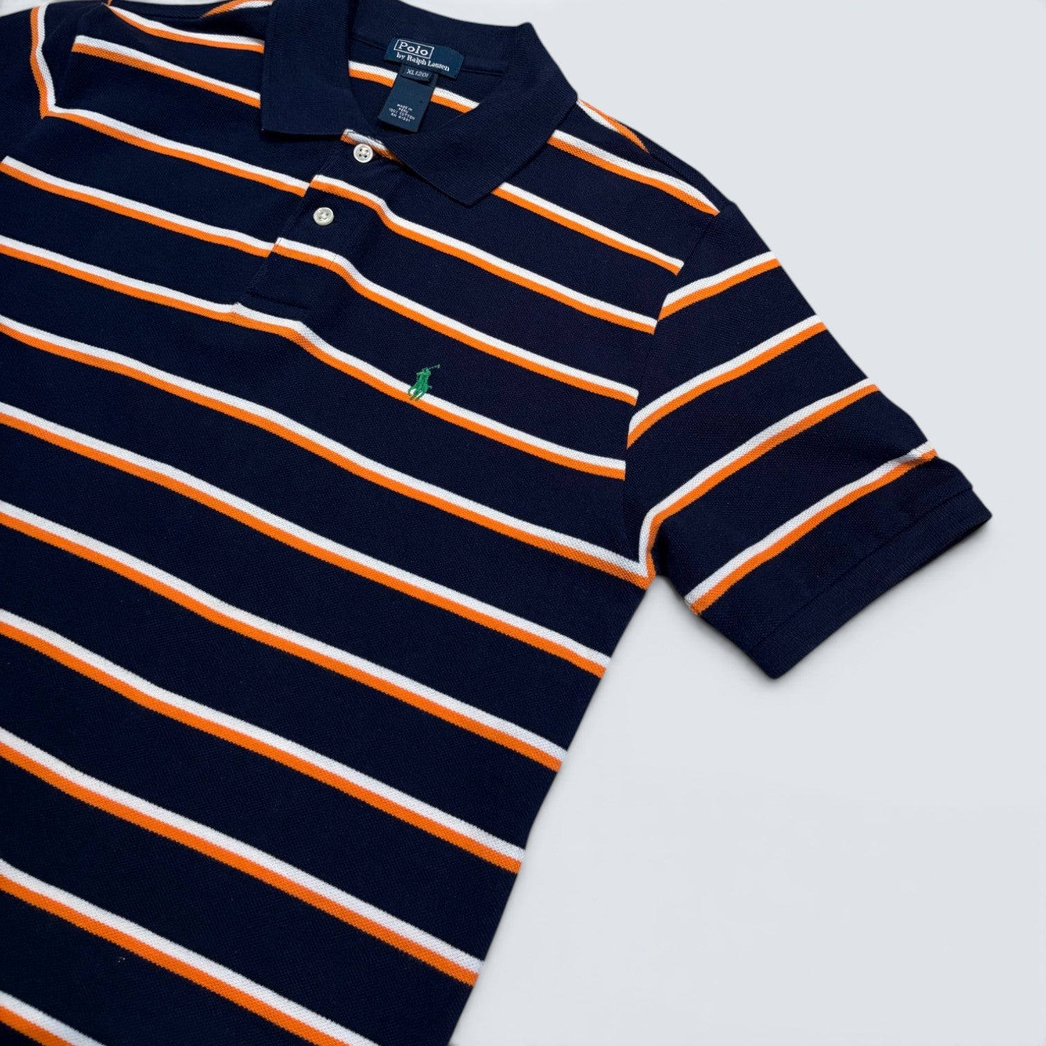 Polo by Ralph Lauren navy striped short-sleeve polo — Size XL (20)