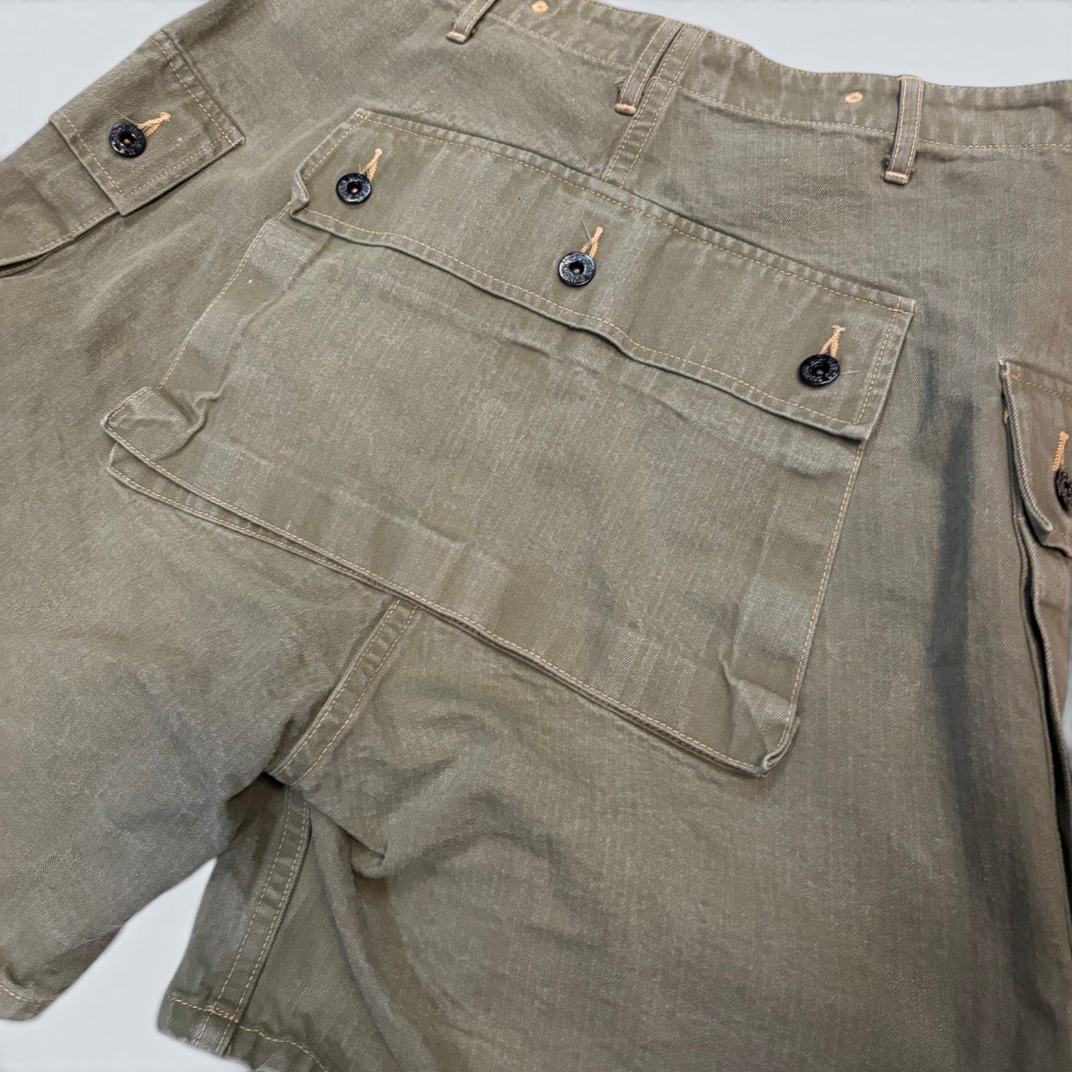 Buzz Rickson & Co. Olive Military Cargo Shorts