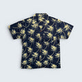 Stoxx Navy Palm Tree Camp Collar Shirt — Size M