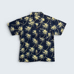 Stoxx Navy Palm Tree Camp Collar Shirt — Size M